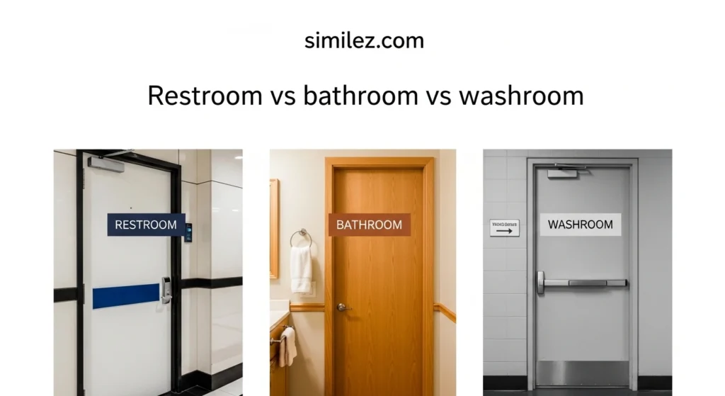 Restroom vs bathroom vs washroom