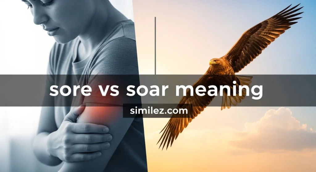 Sore vs Soar Meaning
