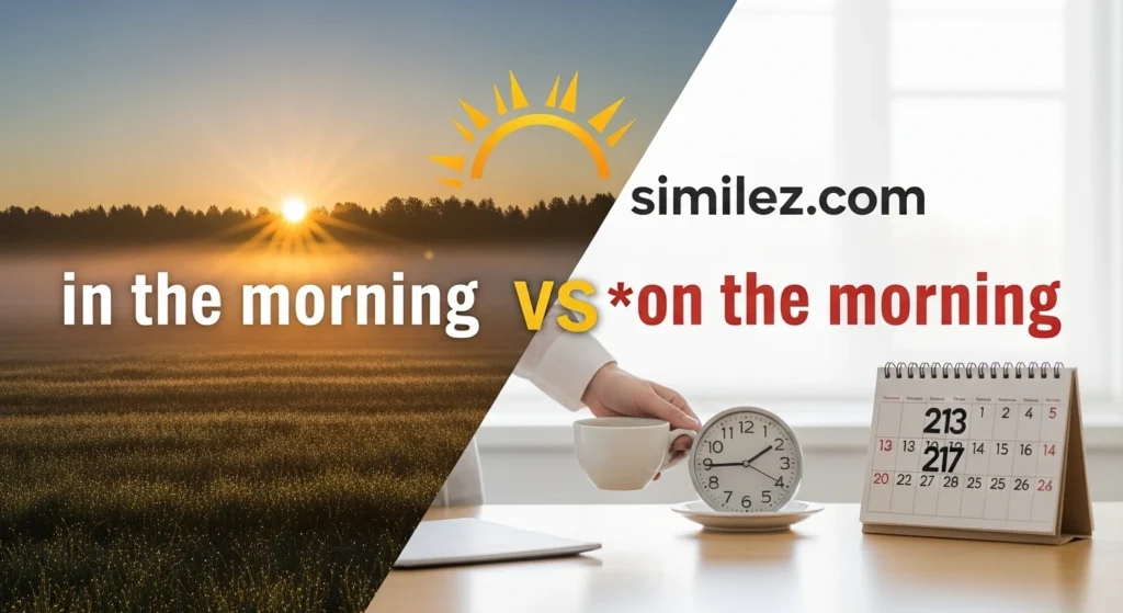 In the Morning vs On the Morning