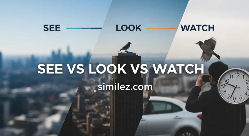 See vs look vs watch
