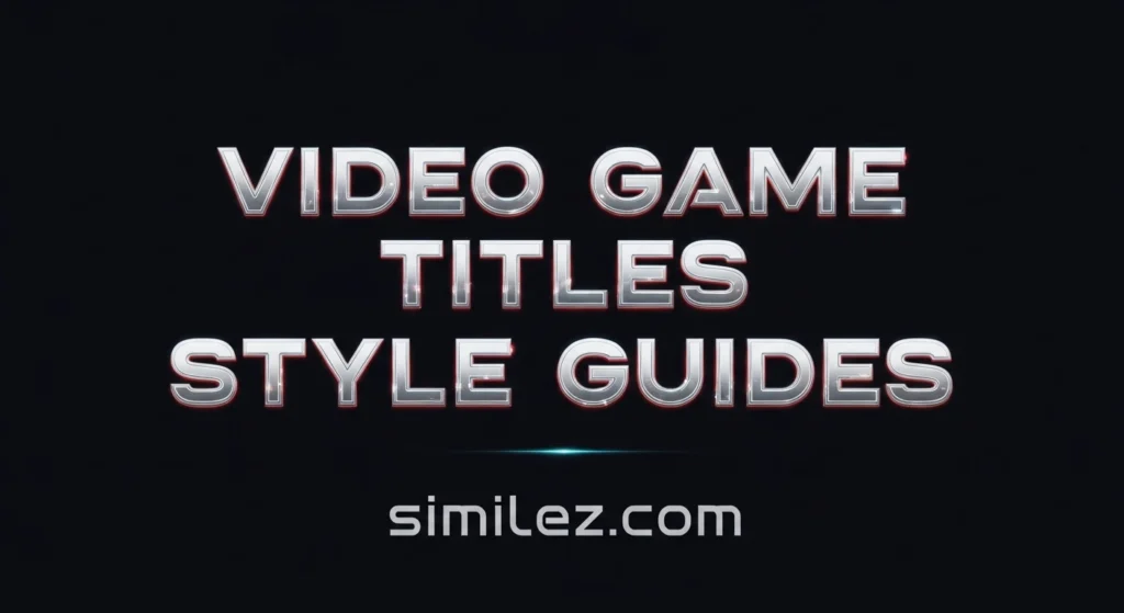 video game titles style guides