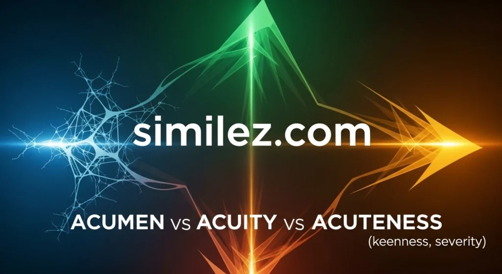 Acumen vs Acuity vs Acuteness