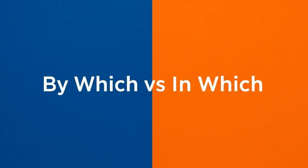 By Which vs In Which